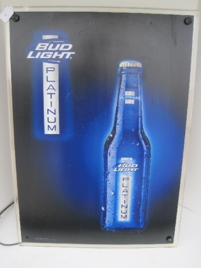 Bud Light Platinum Lighted Display Advertising Sign