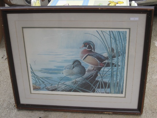 Titled "Morning Watch-Wood Ducks" Artist Signed Steve Dillard Print