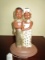 African Children Holding Candle Ceramic Décor