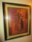 African Woman Dancing Print in Gilted/Antiqued Patina Frame/Matt