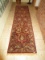 Kaleen Red Floor Runner w/ Curled/Ornate Pattern