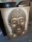 Large Hand Painted Buddha Oil on Canvas on Wood Frame