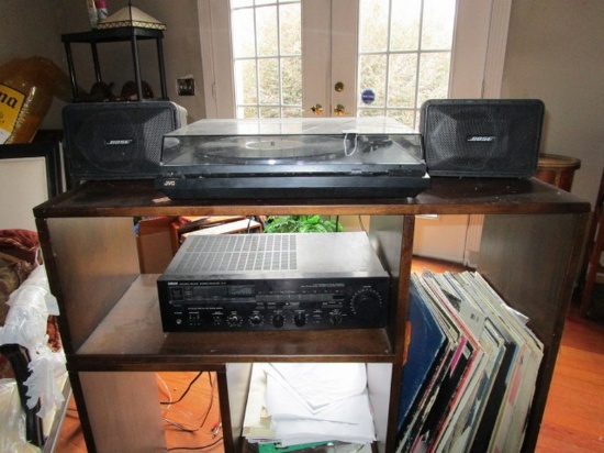 JVC Vinyl Player AL-A158 Turn Table System & Yamaha Natural Sound Stereo System R-5