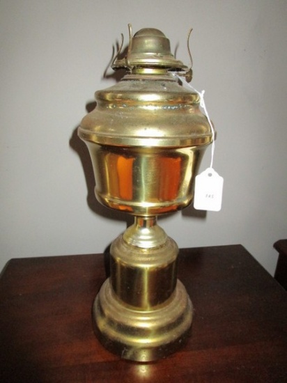 Brass Urn - Design Vintage Oil Lamp No Shade/Glass, 13 1/2" H