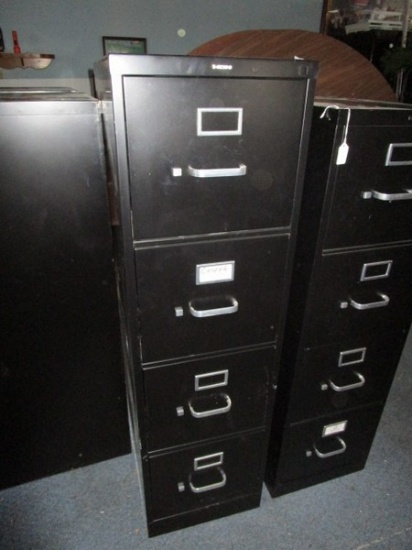 4 Drawer Black Metal File Cabinet by Hon