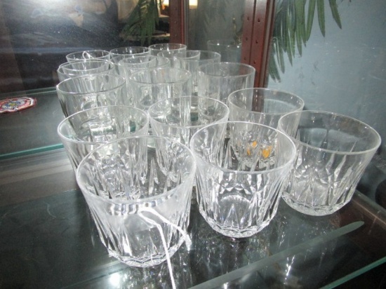 Lot - 6 Cut-Glass Whiskey Glasses, 3 1/2" H, 3 Cut Glass Whiskey 4"