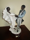 African American Bride & Groom Florence Giuseppe Armane Hand Painted Porcelain Figure 1995