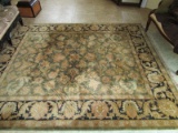 Ornate Curled/Floral Pattern Floor Rug