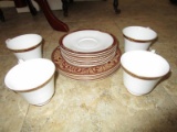 Tennyson Pattern Royal Doulton Lot - 6 Saucers, 4 Cups, 4 Bread Plates 8