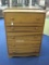 Maple 5 Drawer Chest w/ Wooden Pulls