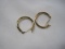 Pair - 14k Hoop Design Pierced Earrings