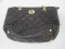 Michael Kros Black Leather Argyle Diamond Pattern Satchel Pocket Book Hand Bag