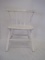 Child's Painted White Curved spindle Back Wooden Chair