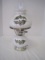 Victorian-Era Style Milk Glass Hurricane Lamp w/ Daisies Pattern Shade