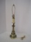 Brass Antiqued Patina Candle Stick Table Lamp