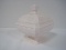 Jeannette Shell Pink Milk Glass Footed Candy Dish