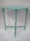 Half Moon Table w/ Ring Turned Legs Teal Antiqued Finish