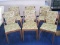 6 Mid-Century Modern Dining Chairs w/ Upholstered Vinyl Backs/Seat on Tapered Legs