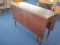 Mahogany Drop Leaf Gate Leg Table w/ Tapered Legs