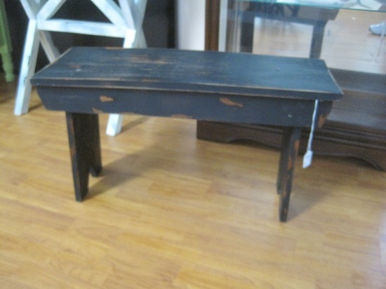 Rustic Style Black Bench