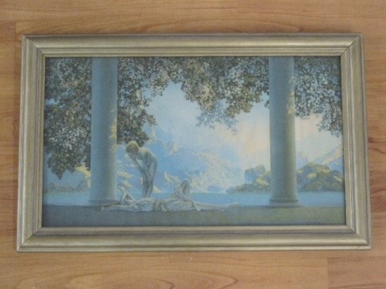 Early Titled "Day Break" Artist Maxfield Parrish Lithograph