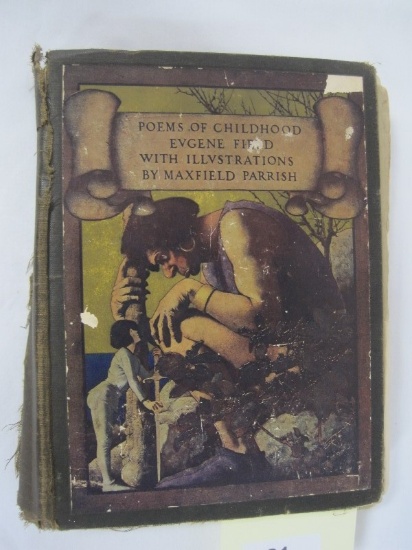 Antique Book Poems of Childhood by Evgene Field w/ Illustrations by Maxfield Parrish