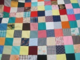Colorful Block Pattern Summer Quilt Hand/Machine Sewn