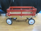 Vintage Sears Country Squire Red Wooden Wagon w/ Removable Slat Panels