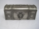 French Inspired Trinket Music Box Embellished w/ Lion's Heads