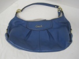 Blue Coach Leather Hand Bag Pocket Book No.J1221-FL9761