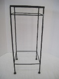 Wrought Iron Black Plant Stand w/ Mesh Top