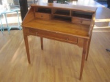 Master Craft Furniture Pine Early American Style Desk w/ Single Dovetailed Drawer