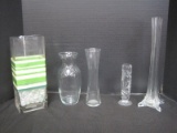 Lot - Crystal/Glass Vases 12