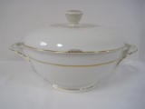 Heinrich Winterling Bavaria China Covered Serving Tureen w/ Gilt Trim/Floral & Foliage Design