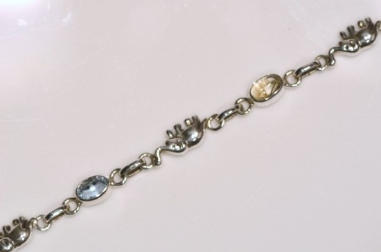 Sterling Silver Gemstone Bracelet