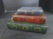 3 Book Design Storage Boxes, Green, Red, Blue Various Sizes