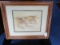 Cat Sleeping Picture Print Artist Signed Cajie in Wood Frame/Matt