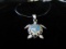 Turtle Design Curled Opal Pendant 925 Silver