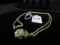 14k Chain w/ Ornate Green Motif Egg