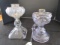 Purple Scallop/Peanut Glass Oil Lamp & Bead/Bauble Design Glass Oil Lamp
