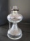 Scalloped Base Glass Oil Lamp w/ Bead Trim