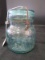 Vintage Atlas E-Z Seal Blue Glass Jar No.8
