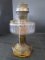 Vintage Glass Aladdin Two-Tone Oil Lamp Amber Base w/ Clear Top