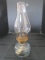 Bead/Tear Drop Motif Glass Oil Lamp w/ Hurricane Shade