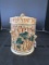 Oak Tree Stump Design Ceramic Tobacco Humidifier Jar, Gilted