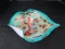 Swirl Green-Turquoise Murano Art Glass Trinket/Décor Dish