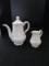 Moschendorf Bavaria Ceramic Gilted Rim Creamer & Kettle