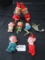 Lot - Vintage Sitting Christmas Elves Cloth Body