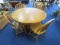 Round Wooden Dining Table w/ 4 Matching Chairs, Table Pedestal Base w/ Claw/Ball Feet