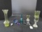 Misc. Lot - Killarny Crystal Ball, Crystal Express Ornament, Crackle Glass Vase